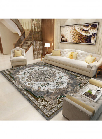 Modern Floral Print European Style Soft Anti-Skidding Rug Multicolour 140 x 200cm