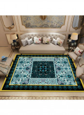 Anti-Slip Floor Rug Blue/White/Yellow 140x200cm