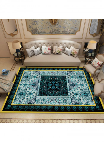 Anti-Slip Floor Rug Blue/White/Yellow 140x200cm