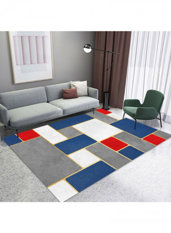 Plaid Pattern Colour Block Carpet Multicolour 140 x 200cm