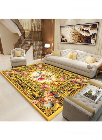 European Style Floral Pattern Floor Rug Multicolour 140x200cm