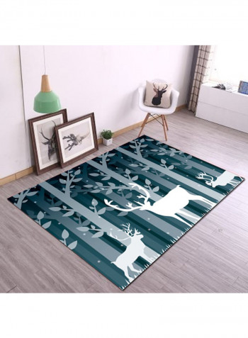 Nordic Style Deer Pattern Carpet Multicolour 140x200cm