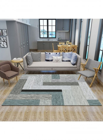 1-Piece Anti-Slip Geometric Pattern Carpet Multicolour 140 x 200cm