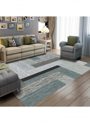 1-Piece Anti-Slip Geometric Pattern Carpet Multicolour 140 x 200cm