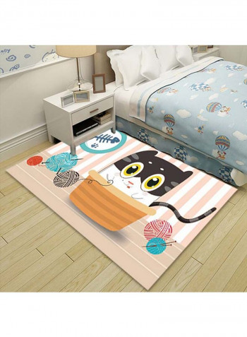 1-Piece Bedroom Rug Anti-Slip Durable Foldable Carpet Multicolour 140 x 200cm