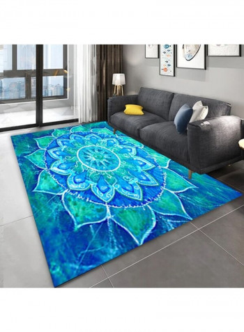 1-Piece Anti-Slip Soft Nordic Style Carpet Blue 140 x 200cm