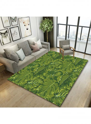 Fresh Leaf Printed Floor Mat Green 140x200cm