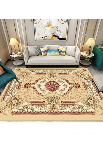 Anti-Slip European Pattern Printed Rug Beige/Brown/Green 140x200cm