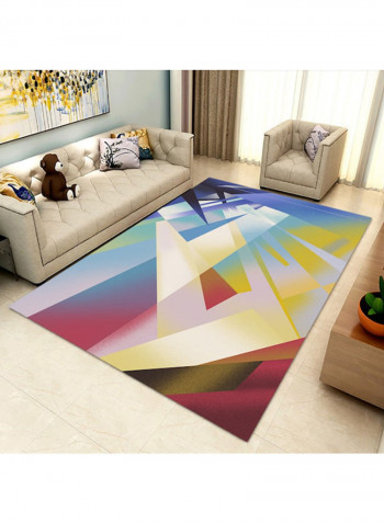 Geometric Pattern Floor Rug Multicolour 140x200cm