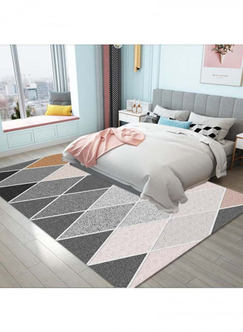 Bedroom Rug Simple Design Geometric Pattern Nordic Style Carpet Multicolour 140 x 200cm