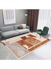 Dustproof Anti-Slip Geometric Pattern Carpet Multicolour 140 x 200cm