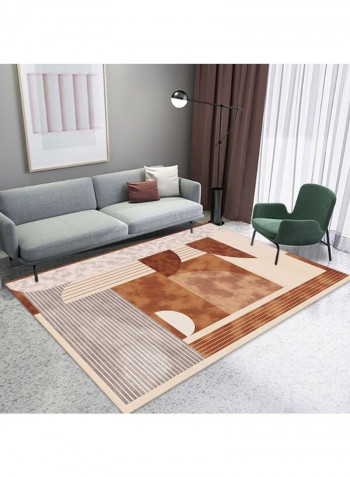 Dustproof Anti-Slip Geometric Pattern Carpet Multicolour 140 x 200cm