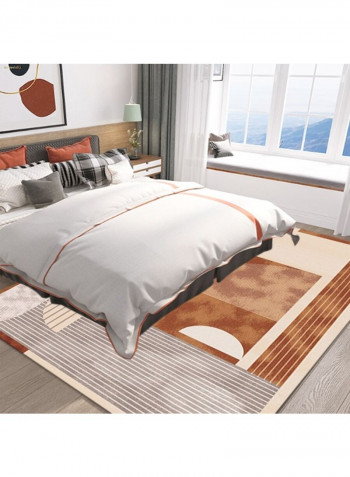 Dustproof Anti-Slip Geometric Pattern Carpet Multicolour 140 x 200cm