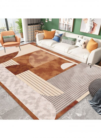 Dustproof Anti-Slip Geometric Pattern Carpet Multicolour 140 x 200cm