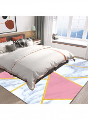 Bedroom Rug Colour Block Geometric Pattern Non-Toxic Carpet Multicolour 140 x 200cm