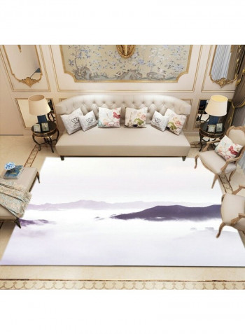 Luxury Durable Business Floor Carpet White/Black 140 x 200cm