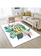 Anti-Skidding Flamingo Letter Print Simple Living Room Floor Mat Multicolour 140x200cm