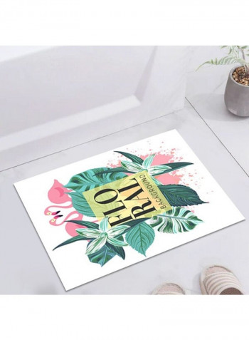 Anti-Skidding Flamingo Letter Print Simple Living Room Floor Mat Multicolour 140x200cm
