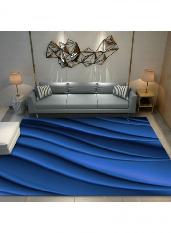 Nordic Style Creative Anti-Skidding Print Rug Blue 140x200cm