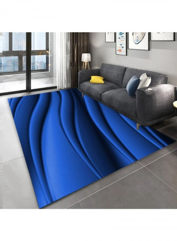Nordic Style Creative Anti-Skidding Print Rug Blue 140x200cm