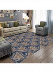 Living Room Rug Blue/Brown 140x200cm