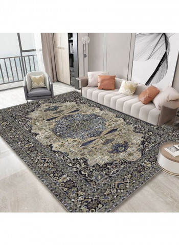 European Themed Floor Mat Grey/Beige 140x200cm