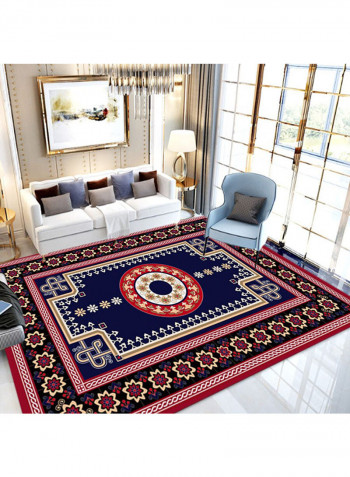 Geometric Pattern European Style Bedroom Rug Multicolour 140x200cm