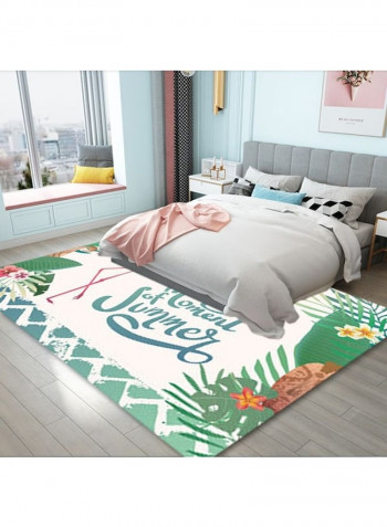 Anti-Skidding Flamingo Print Simple Living Room Floor Mat Multicolour 140x200cm