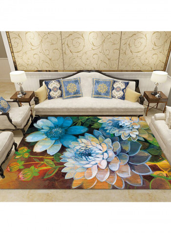 Floral Living Room Floor Rug Multicolour 140x200cm