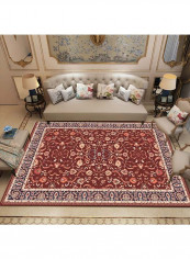 European Style Floral Pattern Carpet Multicolour 140x200cm