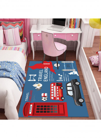 Durable Road Pattern Anti-Slip Soft Carpet Blue 140 x 200cm