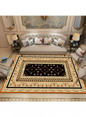 Rectangle Color Block Geometric European Style Soft Rug Multicolour 140x200cm