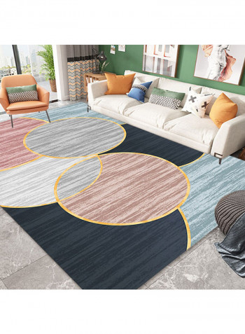 Anti-Slip Colourblock Pattern Carpet Grey/Black/Brown 140x200cm
