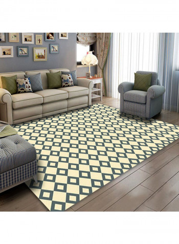 Geometric Pattern Living Room Rug Yellow/Grey 140x200cm