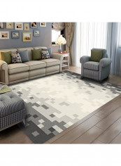 Living Room Rug White/Black/Grey 140x200cm