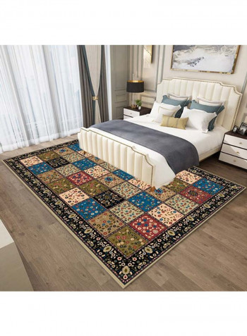 Dustproof Plaid Pattern Carpet Multicolour 140x200cm