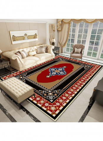 Foldable Anti-Slip Rug Red/Brown/Black 140x200cm
