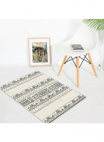Stripped Anti-Slip Mat White/Grey 140x200cm