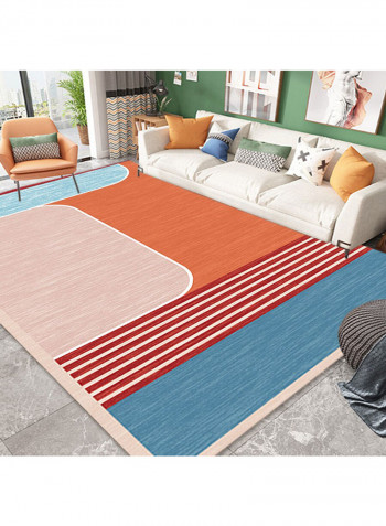 Colourblock Nordic Pattern Carpet Pink/Orange/Blue 140x200cm