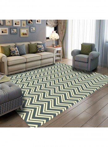 Wavy Pattern Anti-Slip Rug Grey/Beige 140x200cm