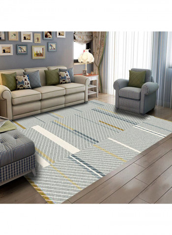 Bedroom Rug Grey/White/Blue 140x200cm