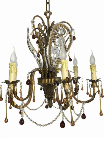 Chandelier Brown/White/Yellow 65x70centimeter