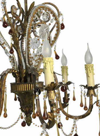Chandelier Brown/White/Yellow 65x70centimeter