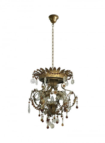 Chandelier Gold/White 50x55centimeter