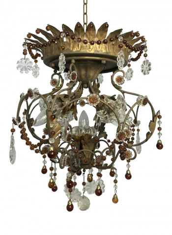 Chandelier Gold/White 50x55centimeter