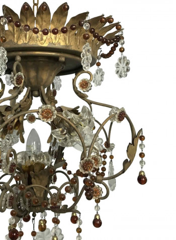 Chandelier Gold/White 50x55centimeter