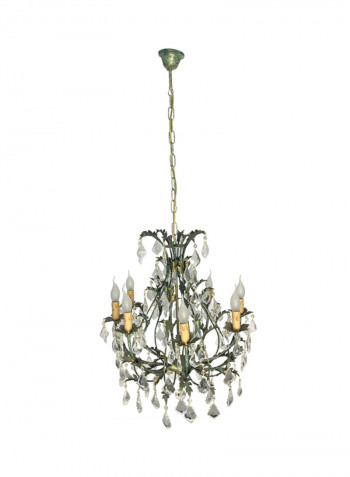 Chandelier Green/Gold/White 50x60centimeter