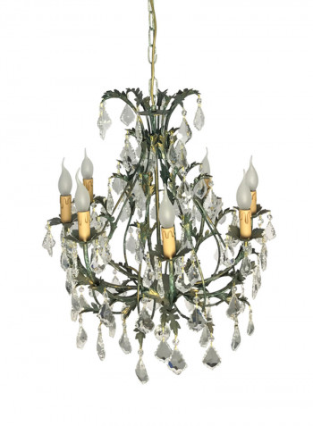 Chandelier Green/Gold/White 50x60centimeter