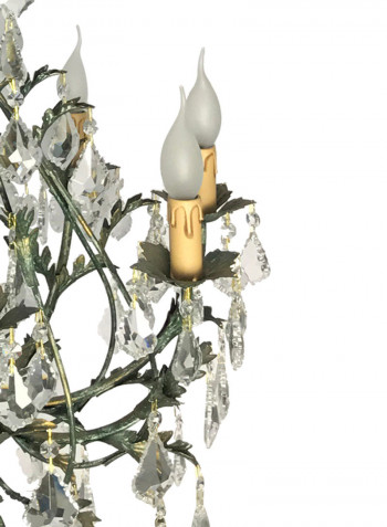 Chandelier Green/Gold/White 50x60centimeter