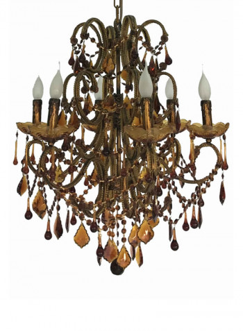 Chandelier Gold/White 650x700millimeter
